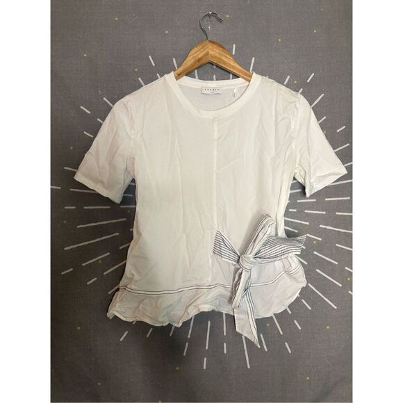 Sandro Node Bow Detail T-Shirt - Picture 2 of 5